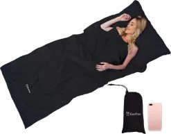 Beefree Lakenzak - Dunne Zomerslaapzak - Liner - Zwart