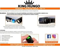 Militaire Zaklamp LED | 1000 Lumen | 2x 18650 Oplaadbare Batterij & Oplader | King Mungo KM-T14 -Kampeerclub 1200x940 8