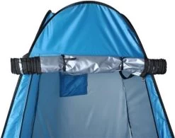 Merkloos 4 In 1 Pop-up Douchetent Voor Omkleden, Douchen, Toilet En Opslag - 1 Persoons Tent - Camping Douche En Omkleedtent - Inclusief Haringen En Draagtas - 190 X 110 X 110 Cm Blauw -Kampeerclub 1200x949