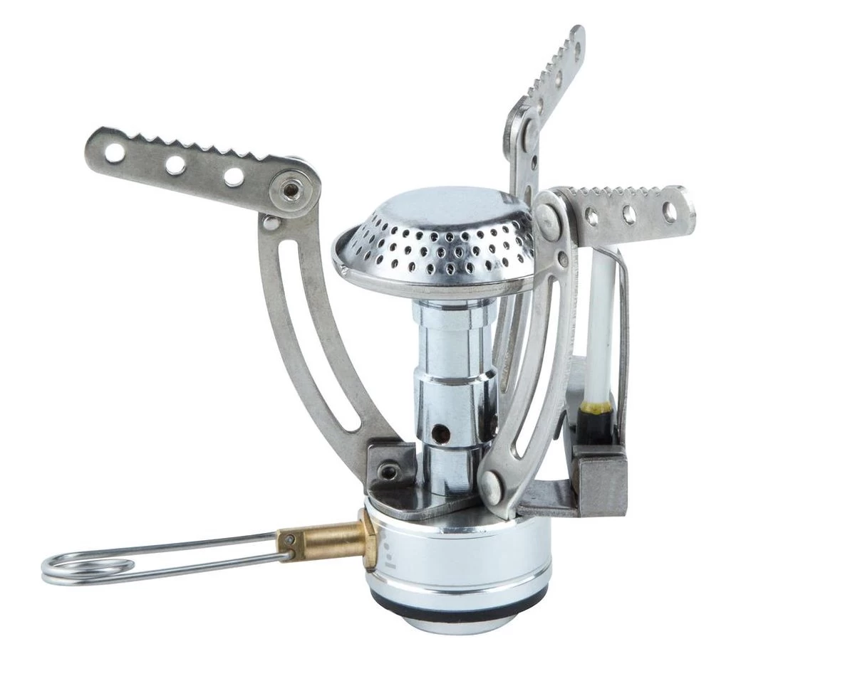 MacGyver Gasbrander Mini RVS - Camping Kookstel - Kookbrander - 10 Cm - Elektronische Ontsteking 1 MacGyver Gasbrander Mini RVS - Camping Kookstel - Kookbrander - 10 Cm - Elektronische Ontsteking