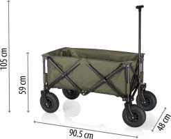 Campart Bolderkar HC-0915 - Opvouwbaar - Bolderwagen Met Stevig Harmonicaframe - Inclusief Opbergtas En Bodemplaat - Groen -Kampeerclub 1200x974 4