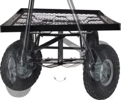 Relaxdays Bolderkar Tuin - Platte Tuinwagen - Luchtbanden - 200 Kg - Transportkar - Staal -Kampeerclub 1200x989 9