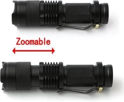 Hoge Kwaliteit Zaklamp Mini CREE LED 700LM Zwart Waterproof