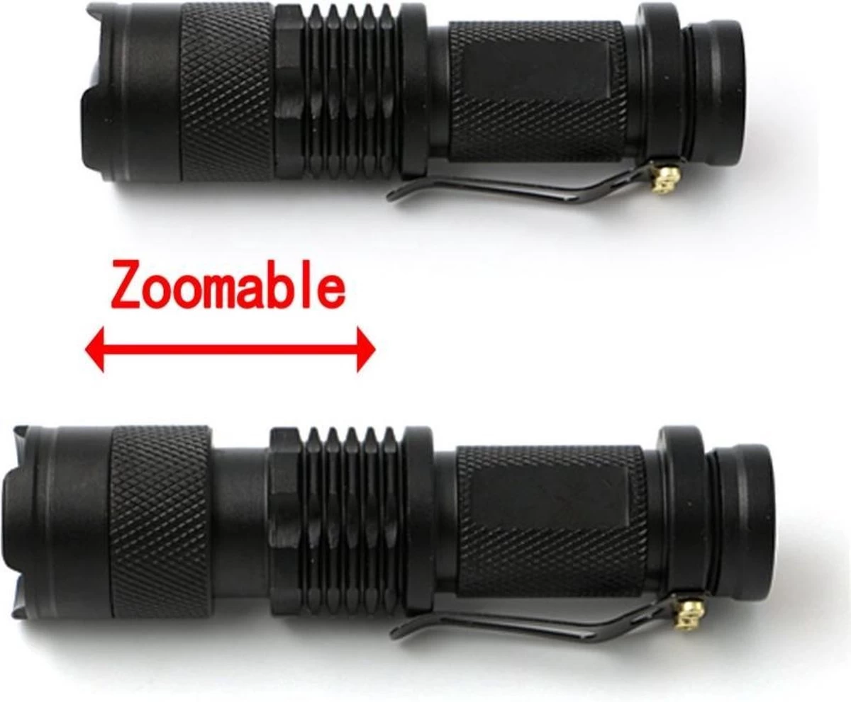 Hoge Kwaliteit Zaklamp Mini CREE LED 700LM Zwart Waterproof 1 Hoge Kwaliteit Zaklamp Mini CREE LED 700LM Zwart Waterproof