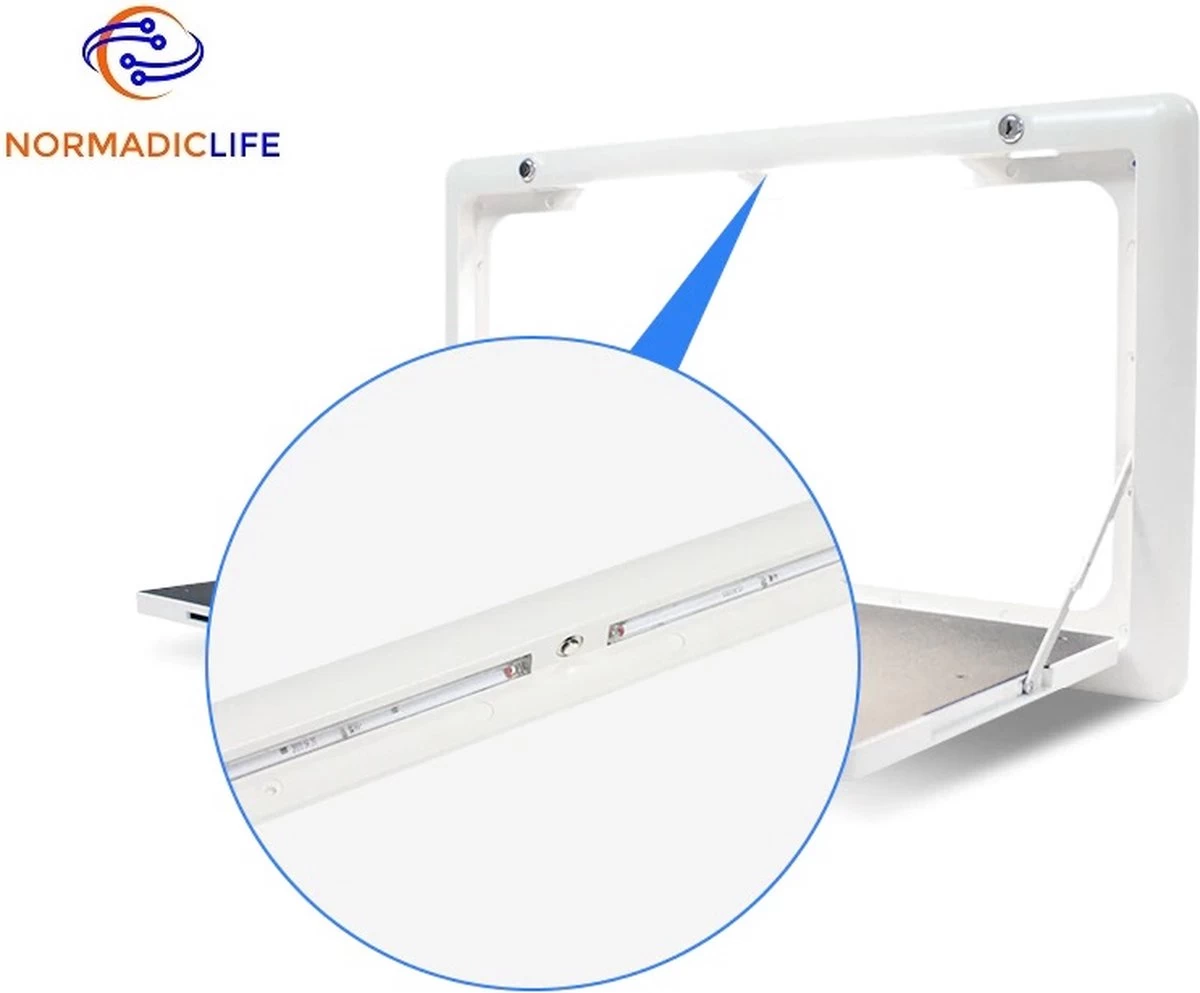 Merkloos NormadicLife® - Outdoor – Opklapbare Tafel - Eettafel – Tafel Voor Buitenkeuken - Caravan – Camper – Picknicktafel - Ingebouwd Ledlicht – Wit 8 Merkloos NormadicLife® - Outdoor – Opklapbare Tafel - Eettafel – Tafel Voor Buitenkeuken - Caravan – Camper – Picknicktafel - Ingebouwd Ledlicht – Wit - Afbeelding 8