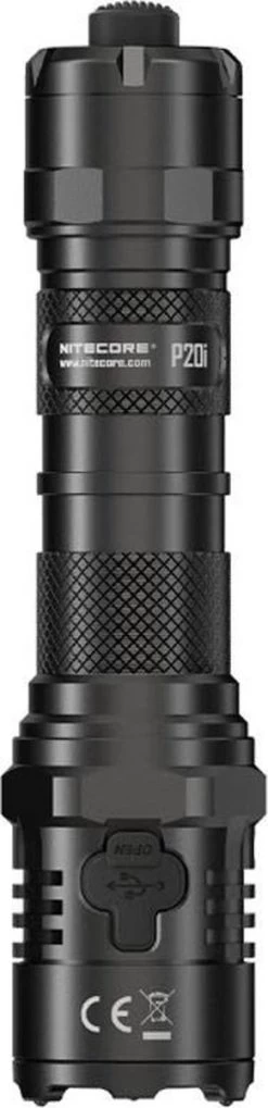 NiteCore Zaklamp P20i I-Generation- USB-C Oplaadbaar- 1800 Lumen- Zwart -Kampeerclub 291x1200