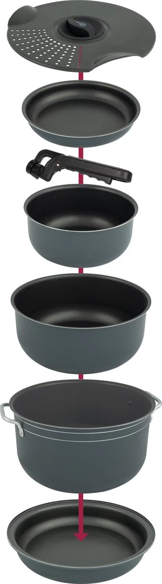 Bo-Camp Pannenset - Camping - 7-delig - Aluminium 8 Bo-Camp Pannenset - Camping - 7-delig - Aluminium - Afbeelding 8