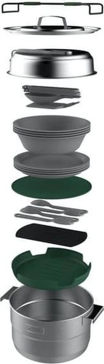 Stanley The Full Kitchen Base Camp Cook Set 3,5L - Campingkookset - Stainless Steel 6 Stanley The Full Kitchen Base Camp Cook Set 3,5L - Campingkookset - Stainless Steel - Afbeelding 6