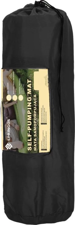 Springos Slaapmat | Zelfopblazend | 180 Cm | Inclusief Hoes | Zwart -Kampeerclub 402x1200