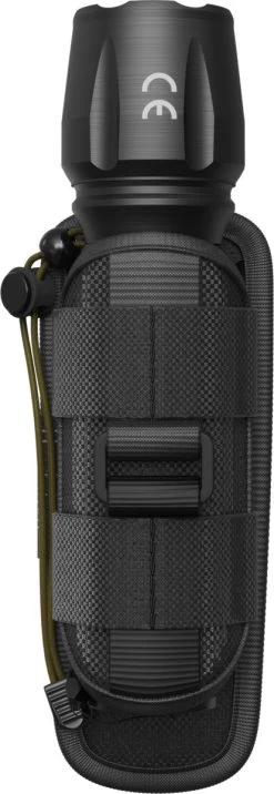 Militaire Zaklamp LED Oplaadbaar USB - 3000 Lumen - Holster - 3000 MAh Batterij - Aanpasbare Zoom - 5 Lichtmodi - IP65 Spatwaterdicht - Zwart -Kampeerclub 414x1200