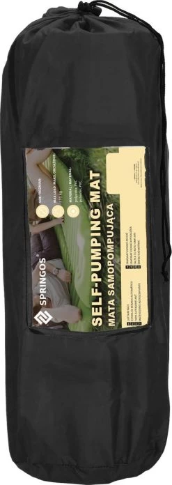 Springos Slaapmat | Zelfopblazend | 180 Cm | Inclusief Hoes | Zwart -Kampeerclub 426x1200 3