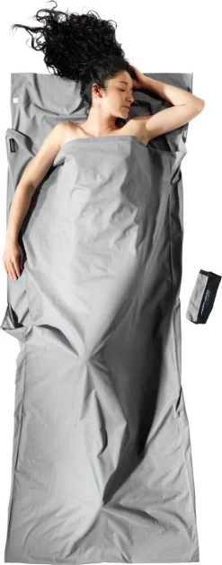 Cocoon Travelsheet InsectShield 100% Katoen - Safari Grey -Kampeerclub 471x1200 3