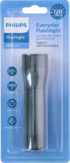 Philips Zaklamp - SFL4000T/10 - LED-zaklamp - Incl. 3 AAA-Batterijen - 120 Lumen - Zwart - IPX4 Waterdicht - Draagbare Lamp 13 Philips Zaklamp - SFL4000T/10 - LED-zaklamp - Incl. 3 AAA-Batterijen - 120 Lumen - Zwart - IPX4 Waterdicht - Draagbare Lamp -Kampeerclub 518x1200 3