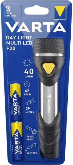 Varta F20 Day Light Multi LED Zaklamp - 40lm - Zwart/Zilver -Kampeerclub 529x1200 1