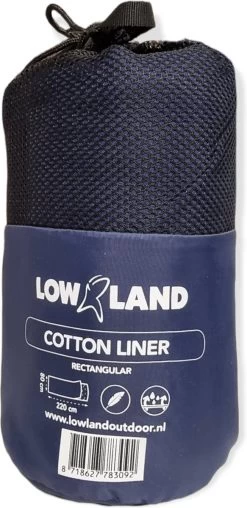 LOWLAND OUTDOOR® LAKENZAK - 100% KATOEN - RECHT MODEL - 220X80 CM - 350GR -Kampeerclub 583x1200