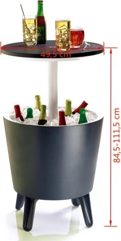 Keter Coolbar Partytafel – 49,5x49,5x57cm - Antraciet -Kampeerclub 605x1200 1