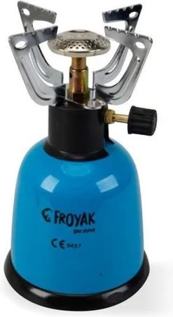 Froyak Campingkooktoestel-1-Pits Camping Gasbrander Met Afdekkap