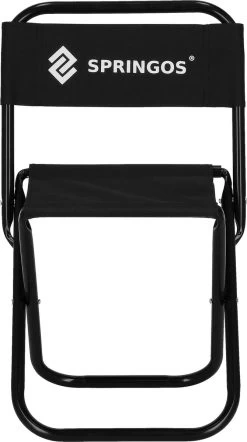 Springos Campingstoel | Kampeerstoel | Vouwstoel | Klapstoel | Zwart -Kampeerclub 670x1200