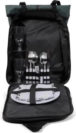 Norländer Picknick Rugtas - Koeltas - Inclusief Bestek - Groen -Kampeerclub 687x1200