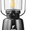 Favour L0818 Retro Camping Lamp Oplaadbaar LED, 320 Lumen, IP64 Waterdicht, Draagbare Kampeerlamp, Tentlamp, Acculamp, Traploos Dimbare Lamp Incl. Kaarslicht-modus, Zwart