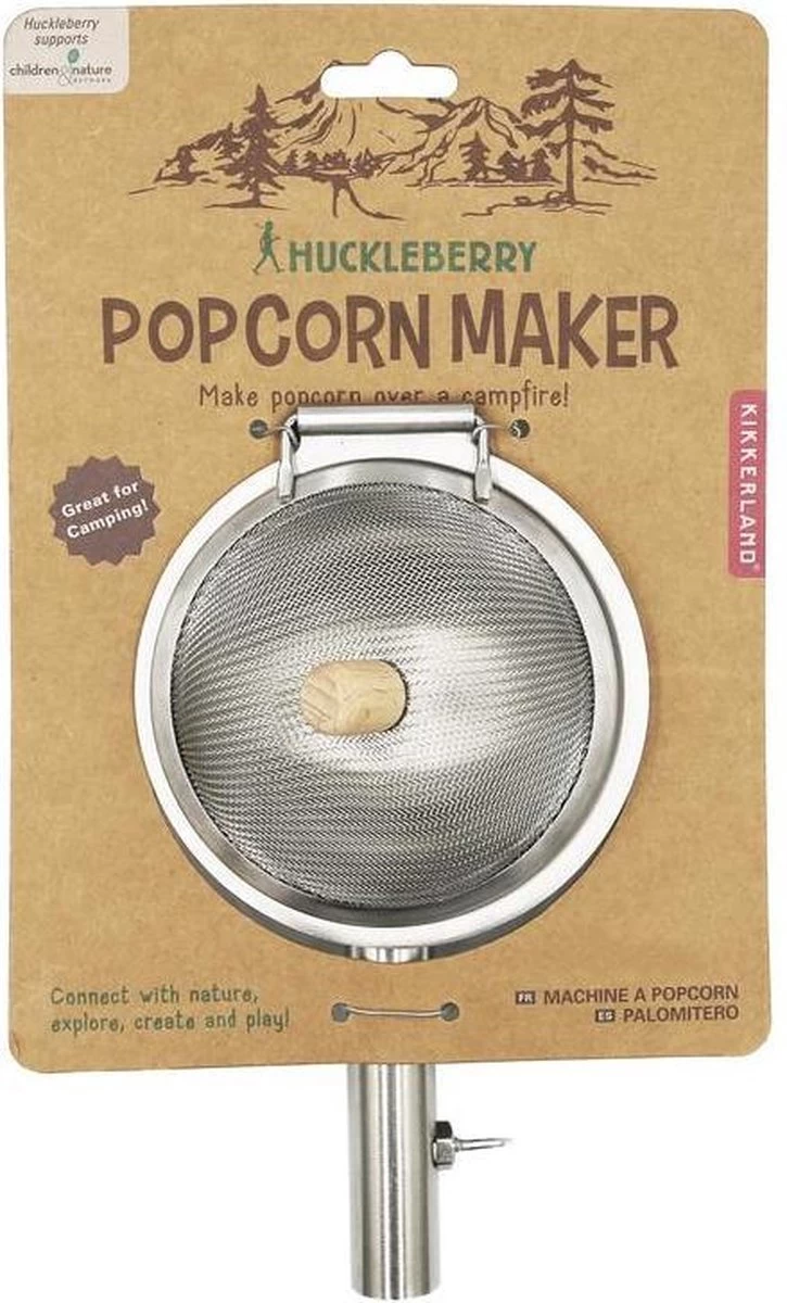 Kikkerland Huckleberry Popcorn Maker - Maak Je Eigen Popcorn - Popcornpan - Kampvuur - Buitenspeelgoed - Buitenspelen - Kamperen 6 Kikkerland Huckleberry Popcorn Maker - Maak Je Eigen Popcorn - Popcornpan - Kampvuur - Buitenspeelgoed - Buitenspelen - Kamperen - Afbeelding 6