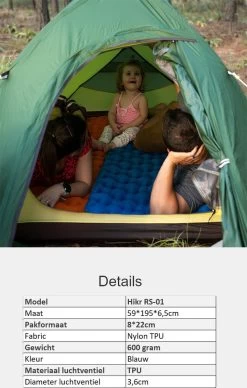 Hikr® Luchtbed - Slaapmat - Opblaasbaar Matras - Lichtgewicht - Outdoor - Camping - Hiking & Wandelen -Kampeerclub 764x1200 4