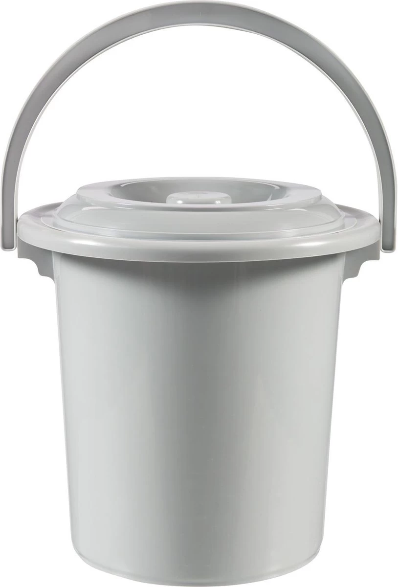Curver Toiletemmer Met Deksel - 10L - 31 Cm - Lichtgrijs 4 Curver Toiletemmer Met Deksel - 10L - 31 Cm - Lichtgrijs - Afbeelding 4