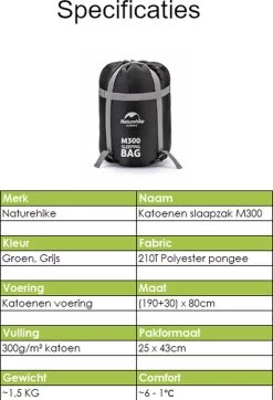 Naturehike® Slaapzak Katoen - 6 Tot 1 Graden - Slaapzakken Volwassenen - 220*80cm - 4 Seizoenen Slaapzak Lente, Zomer, Herfst & Winter - Lichtgewicht & Waterdicht -Kampeerclub 818x1200 8