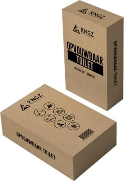 KNGZ Outdoor Gear – Camping Toilet – Nieuw Model – Biologisch Afbreekbare Zakjes – Opvouwbare Camping Toilet Met Deksel – Camping Toilet Hoge Zit – Draagbare WC Emmer Volwassen – Draagbaar Mobiel Potje – Nachtemmer – Opvouwbaar Toilet – Kamperen -Kampeerclub 821x1200 2
