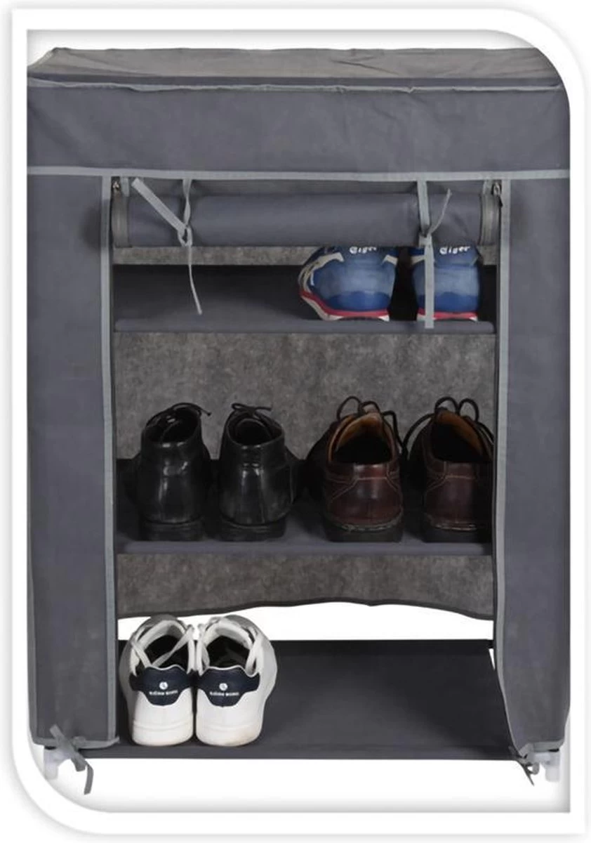 Merkloos GARDEROBE KAST - 3 SCHAPPEN - 60X30X80 CM 3 Merkloos GARDEROBE KAST - 3 SCHAPPEN - 60X30X80 CM - Afbeelding 3