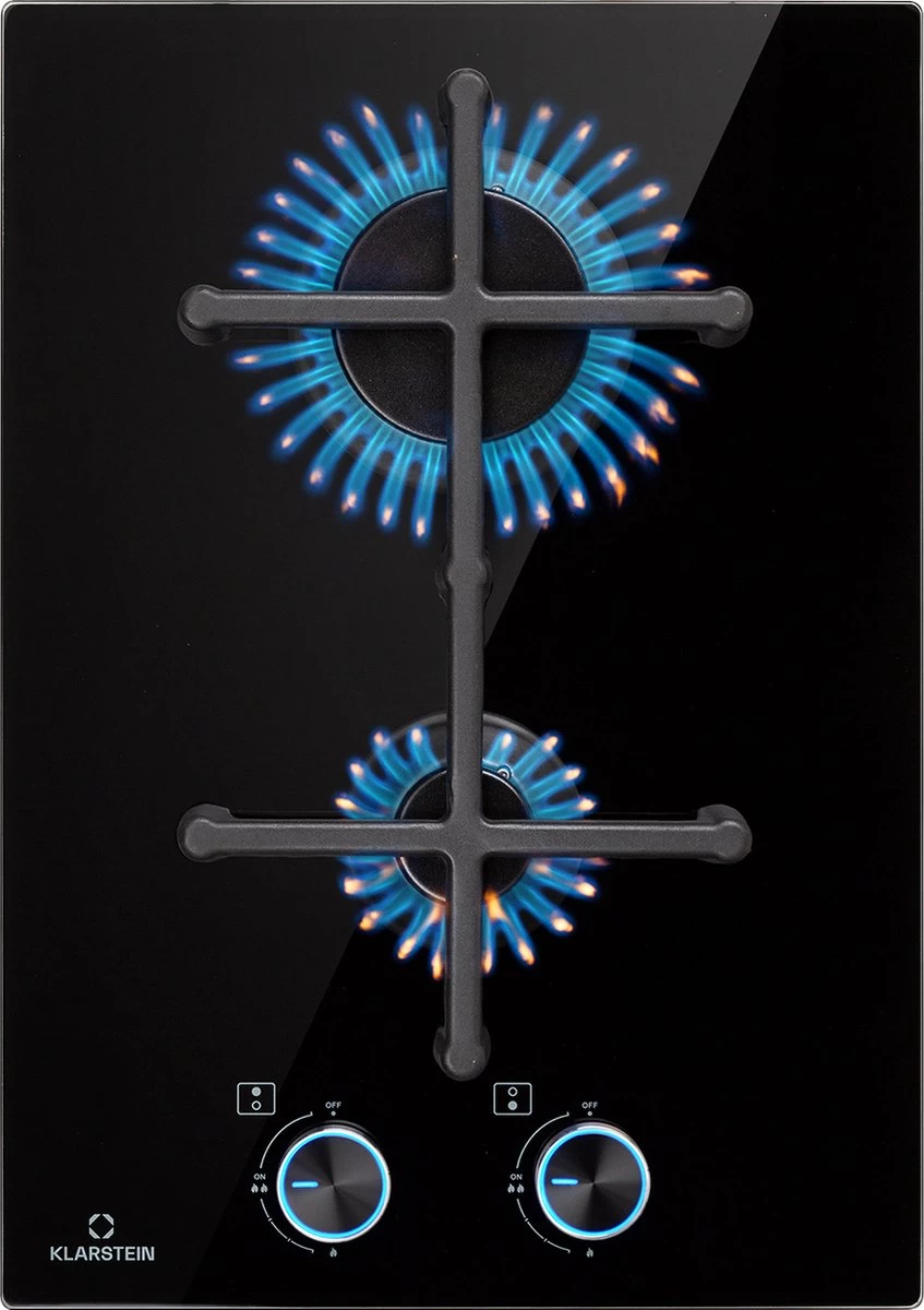 Illuminosa Domino Gaskookplaat 2-pits Sabaf Branders Glaskeramiek 1 Illuminosa Domino Gaskookplaat 2-pits Sabaf Branders Glaskeramiek