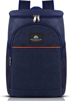 Needventure Koeltas - Lunchtas - Koelrugtas - Picknicktas - 20 Liter - Flessenhouder - Bieropener - Blauw