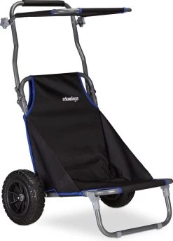 Relaxdays Strandkar Opvouwbaar - Strandstoel Met Zonnedak - Strand Stoel Op Wielen -Kampeerclub 864x1200 1