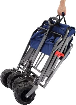 AREBOS Handkar | Transportwagen | Apparatuurwagen | Opvouwbaar | Blauw -Kampeerclub 873x1200 6