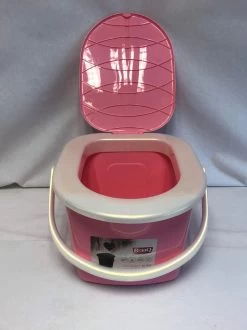 Branq Toiletemmer Draagbaar Met Deksel - 15,5L - Roze -Kampeerclub 899x1200 10