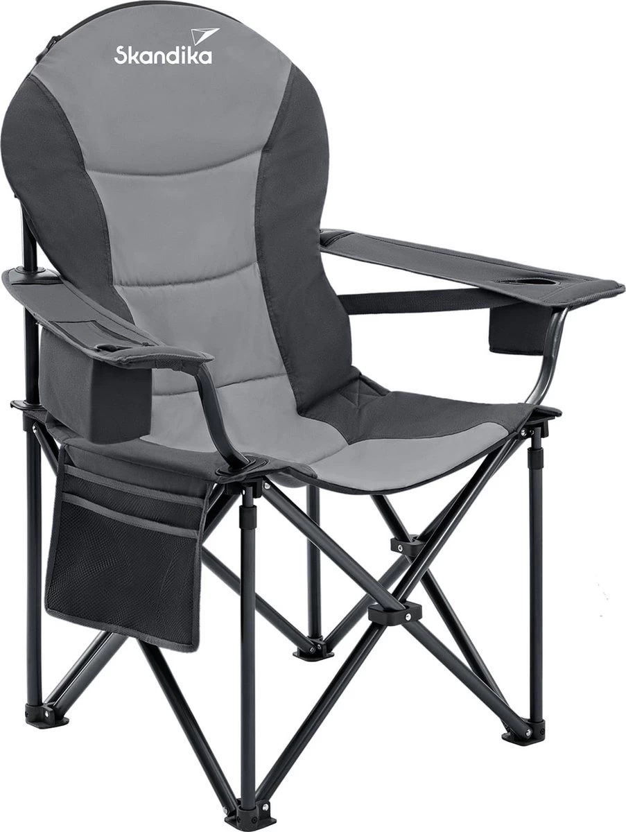 Skandika Relax Comfort Campingstoel - Campingstoel Opvouwbaar - Comfortabele Klapstoel Met Drinkhouder En Koelvak, Tot Max. 160 Kg, Opvouwbaar, Lichtgewicht | Vouwstoel Voor Kamperen, Camping, Festival, Vissen – Grijs 1 Skandika Relax Comfort Campingstoel - Campingstoel Opvouwbaar - Comfortabele Klapstoel Met Drinkhouder En Koelvak, Tot Max. 160 Kg, Opvouwbaar, Lichtgewicht | Vouwstoel Voor Kamperen, Camping, Festival, Vissen – Grijs