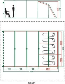 Coleman Vail 6L Tunneltent - Familie Tent - 6-Persoons - Grijs/Groen -Kampeerclub 920x1200 2