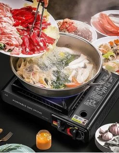 IBright Draagbare Camping Kooktoestel - Gasbrander - 1 Pits Gaspit - Elektrische Ontsteking - 2900 Watt - Met Koffer - Zwart -Kampeerclub 938x1200 1