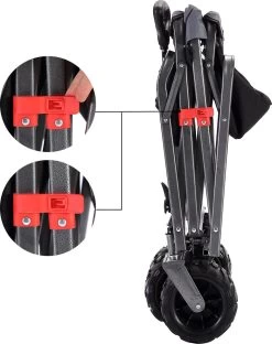 AREBOS Handkar | Transportwagen | Apparatuurwagen | Opvouwbaar | Zwart / Grijs -Kampeerclub 949x1200 4