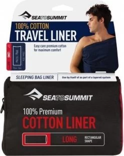 Sea To Summit - Premium Cotton Liner - Lakenzak - Katoen - Oceaan Blauw - Recht Model Lang -Kampeerclub 952x1200 3