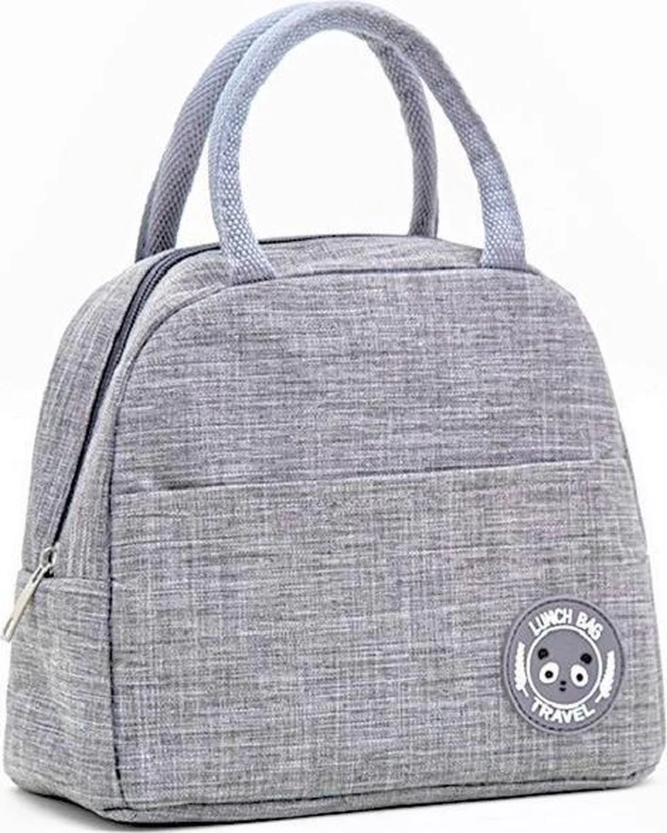 Koeltas - Lunchtas - Volwassenen En Kinderen - Compact & Handig: Zomer - Picknick -School - Lunch - Werk - Klassiek Grijs 2 Koeltas - Lunchtas - Volwassenen En Kinderen - Compact & Handig: Zomer - Picknick -School - Lunch - Werk - Klassiek Grijs - Afbeelding 2