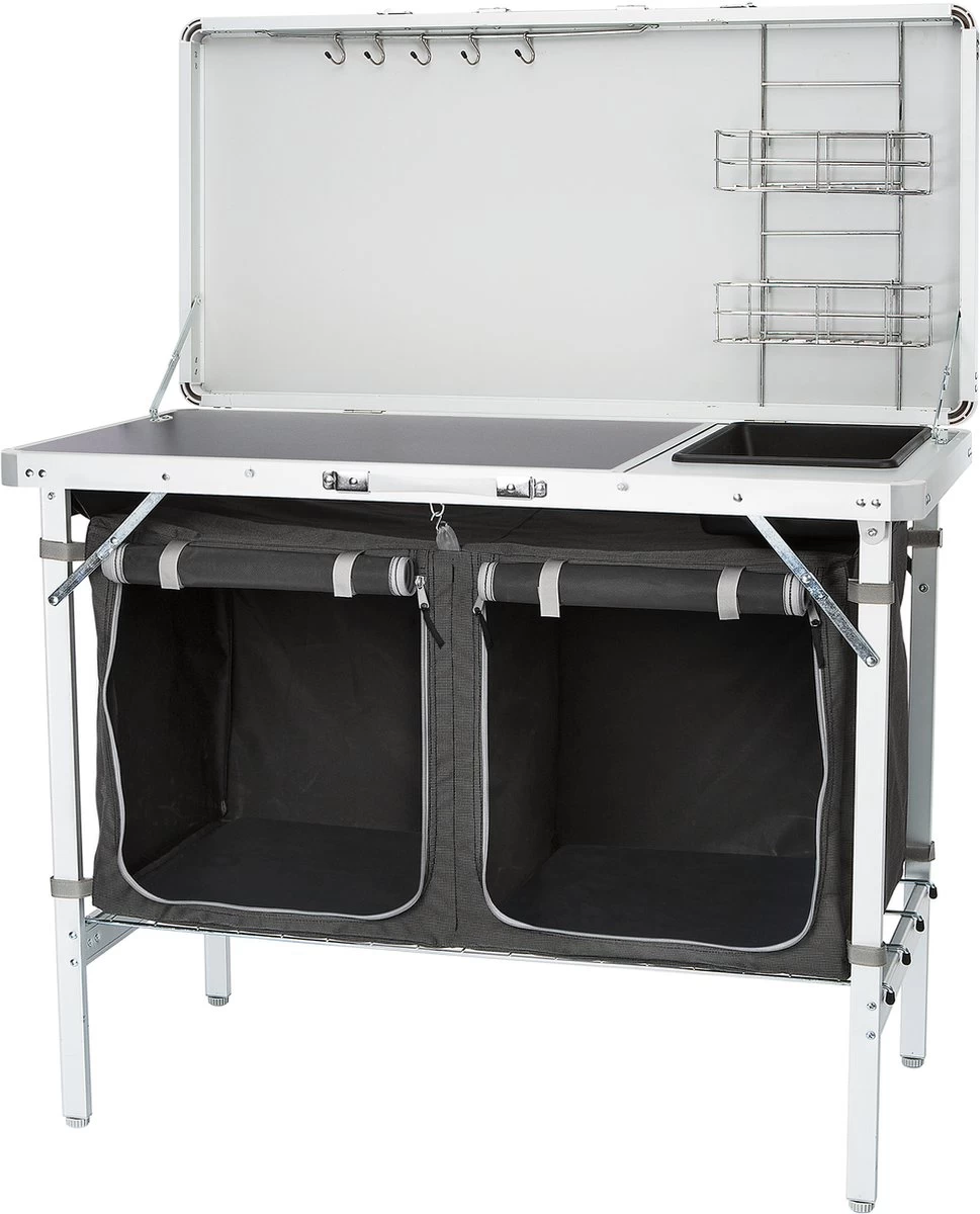 Campart Campingkeuken KI-0757 – Complete Keuken En Campingkast – Opvouwbaar En Inclusief Draagtas - Grijs 3 Campart Campingkeuken KI-0757 – Complete Keuken En Campingkast – Opvouwbaar En Inclusief Draagtas - Grijs - Afbeelding 3