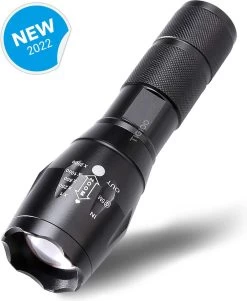 TIGIOO Zaklamp LED Oplaadbaar - Incl. Oplader & Batterij & Koffertje - Zaklamp Militaire