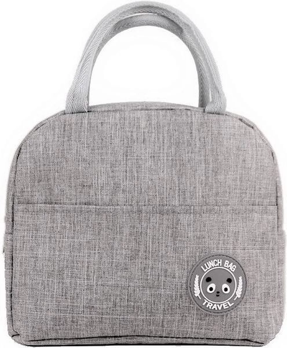 Koeltas - Lunchtas - Volwassenen En Kinderen - Compact & Handig: Zomer - Picknick -School - Lunch - Werk - Klassiek Grijs 1 Koeltas - Lunchtas - Volwassenen En Kinderen - Compact & Handig: Zomer - Picknick -School - Lunch - Werk - Klassiek Grijs