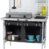 Campart Campingkeuken KI-0757 – Complete Keuken En Campingkast – Opvouwbaar En Inclusief Draagtas - Grijs